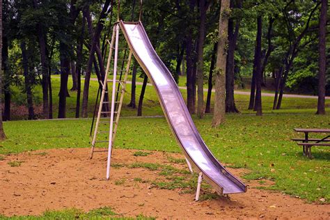 sheet metal playground slide|old metal playground slide.